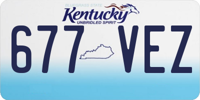 KY license plate 677VEZ