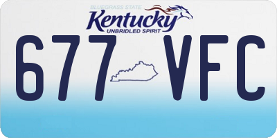 KY license plate 677VFC