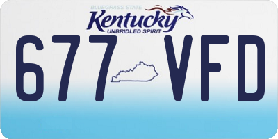 KY license plate 677VFD