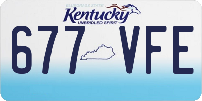 KY license plate 677VFE