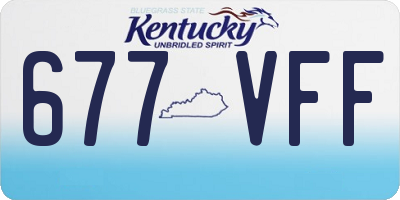 KY license plate 677VFF