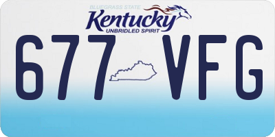 KY license plate 677VFG