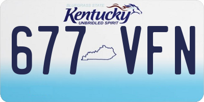 KY license plate 677VFN