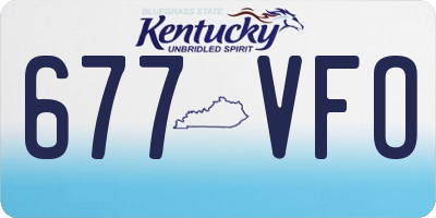 KY license plate 677VFO