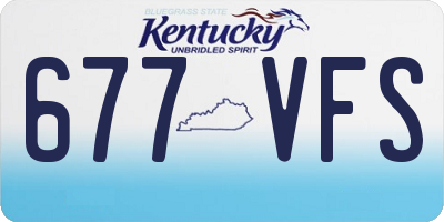KY license plate 677VFS