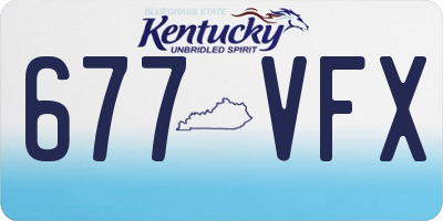 KY license plate 677VFX