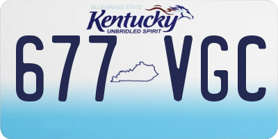 KY license plate 677VGC