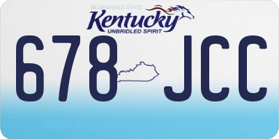 KY license plate 678JCC