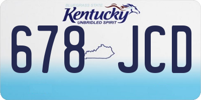 KY license plate 678JCD