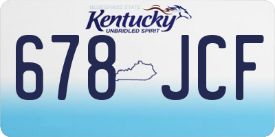 KY license plate 678JCF