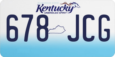 KY license plate 678JCG