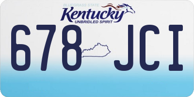 KY license plate 678JCI