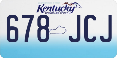 KY license plate 678JCJ