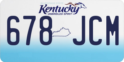 KY license plate 678JCM