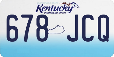 KY license plate 678JCQ