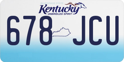 KY license plate 678JCU