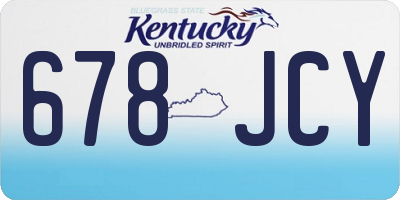 KY license plate 678JCY