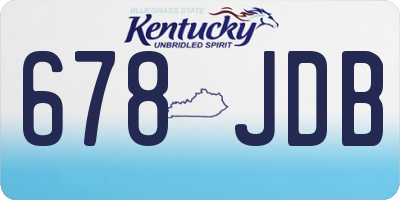 KY license plate 678JDB