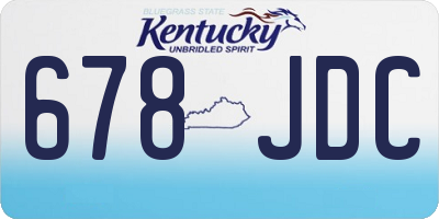KY license plate 678JDC