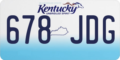 KY license plate 678JDG