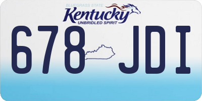 KY license plate 678JDI