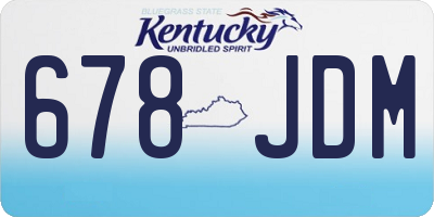 KY license plate 678JDM