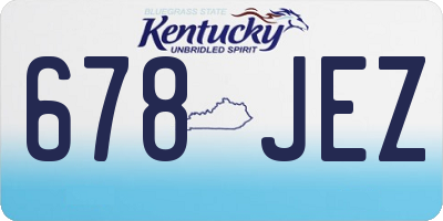KY license plate 678JEZ