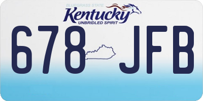KY license plate 678JFB