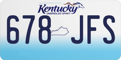 KY license plate 678JFS