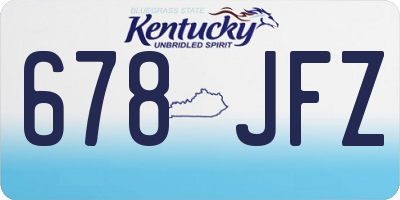 KY license plate 678JFZ