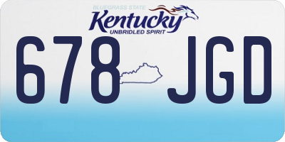 KY license plate 678JGD