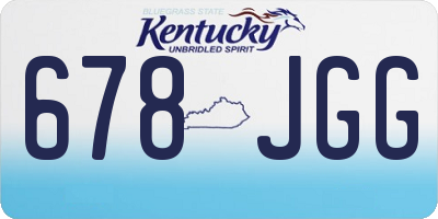 KY license plate 678JGG