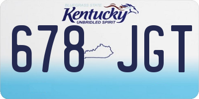 KY license plate 678JGT