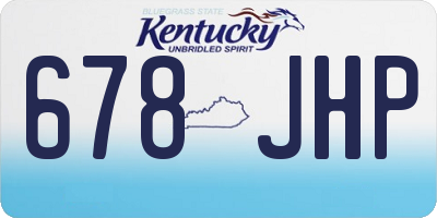KY license plate 678JHP