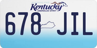 KY license plate 678JIL
