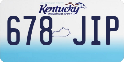 KY license plate 678JIP