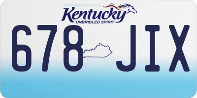 KY license plate 678JIX