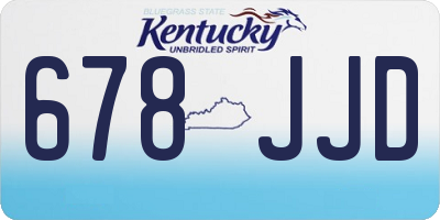 KY license plate 678JJD
