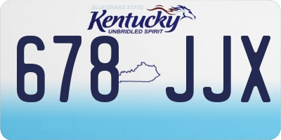 KY license plate 678JJX