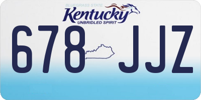 KY license plate 678JJZ