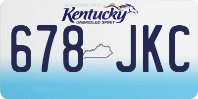 KY license plate 678JKC