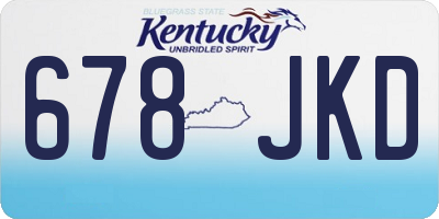 KY license plate 678JKD
