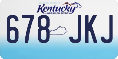 KY license plate 678JKJ