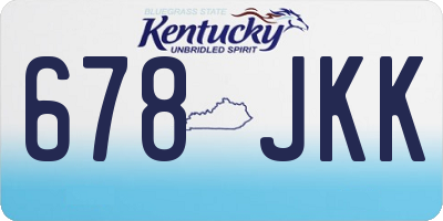 KY license plate 678JKK