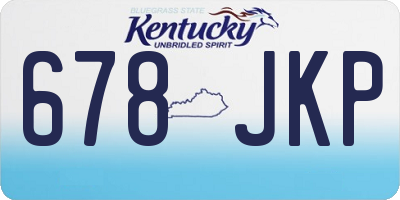 KY license plate 678JKP