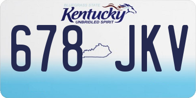 KY license plate 678JKV