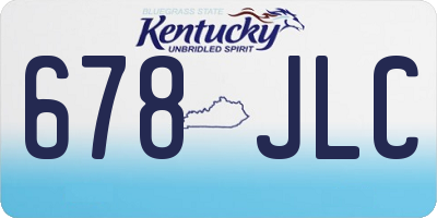 KY license plate 678JLC