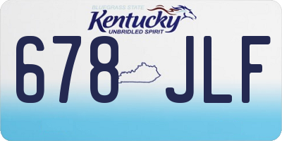 KY license plate 678JLF