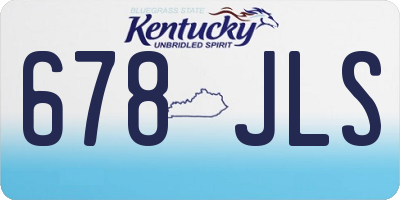 KY license plate 678JLS