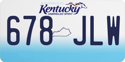 KY license plate 678JLW